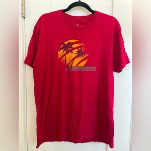 Large red TLOU Ellie Williams PlayStation graphic tee